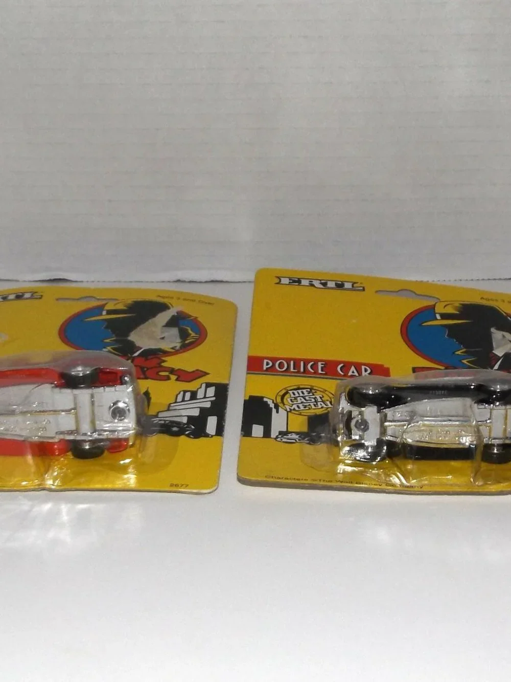 2 - 1990 Ertl Walt Disney Dick Tracy 1:64 Die Cast Metal Cars New Other Sealed